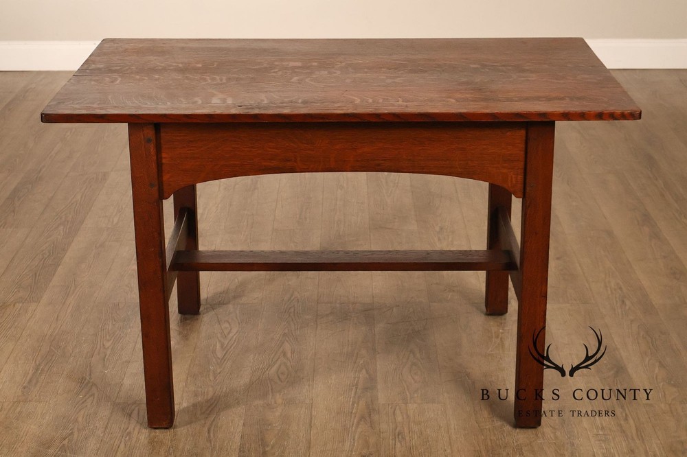 Antique L. & J.G. Stickley Mission Oak Library Table