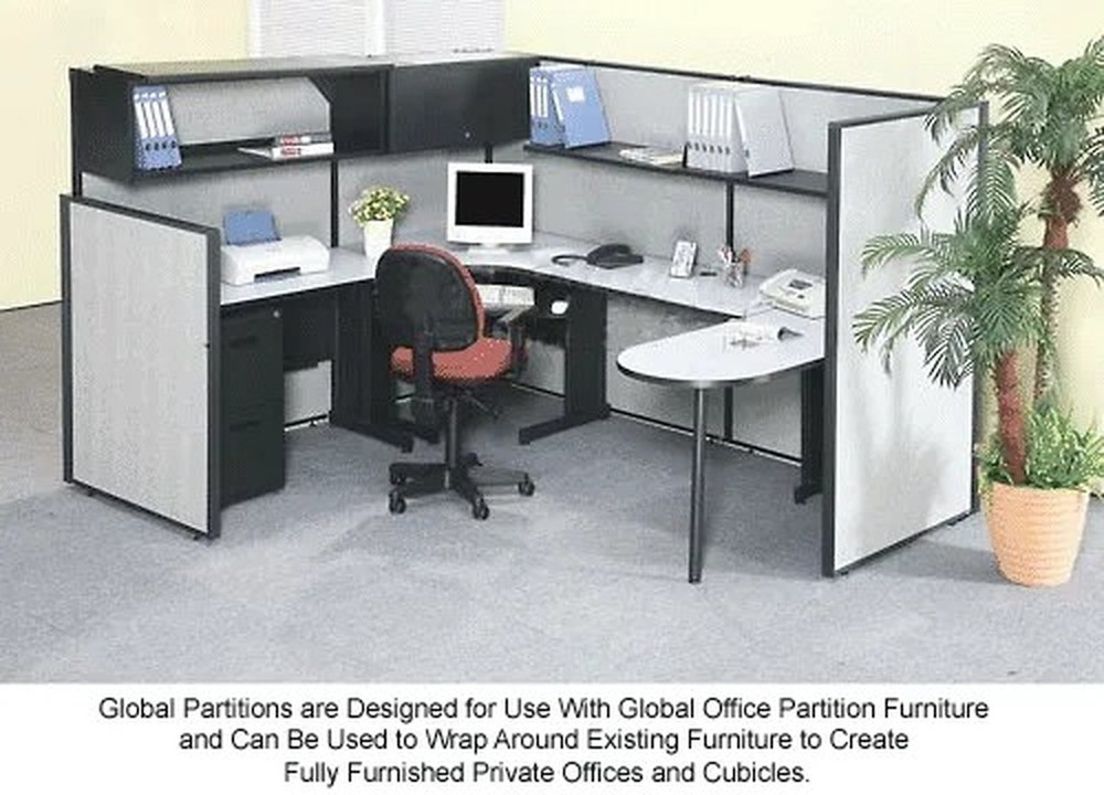 Interion? Office Partition Panel, 48-1/4"W x 72"H, Gray