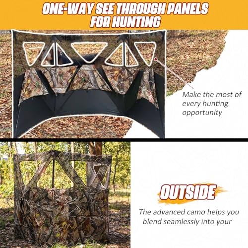 See Through 3 Panel Hunting Blind, 3 Side Ground M - 3 * (1 Panel 40*50.5 inch)