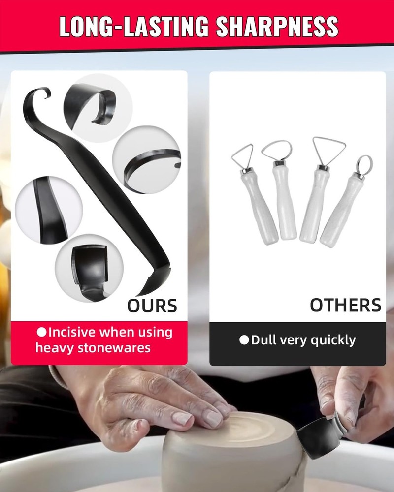 Versatile Pottery Trimming Tools, Sharpened Pottery Tool for Potter, Quality ...