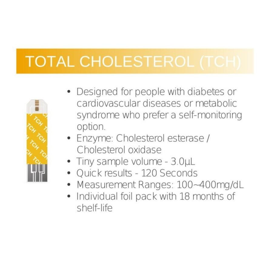 FORA 6 Plus Blood Cholestrol Test Strips 1 Box(10 Strips)