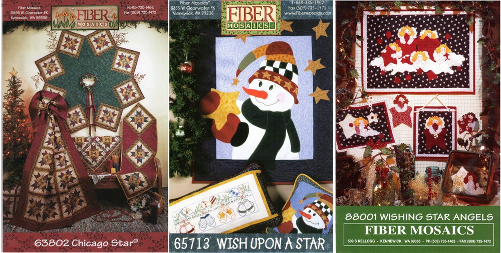 Choice: UNCUT Fiber Mosaics Quilt Piecing Applique Patterns