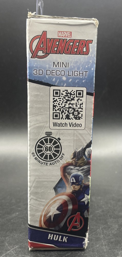 Marvel Avengers Hulk Mini 3D Decor Lights Up LED Cordless, box damaged