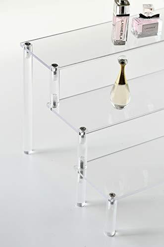 IHOMECOOKER 3 Steps Clear Acrylic Display Riser Cupcake Stand Display for