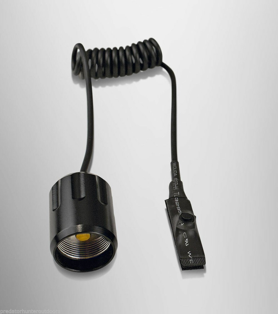 NightSnipe Fixed Beam Coiled "PRESSURE" or "CLICK" Tailcap Switch