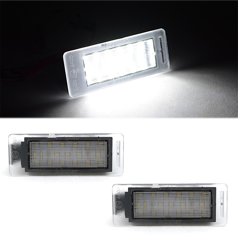 White LED Light Rear License Plate Frame Bulbs Pair Fits: 2010-2013 Chevy Camaro