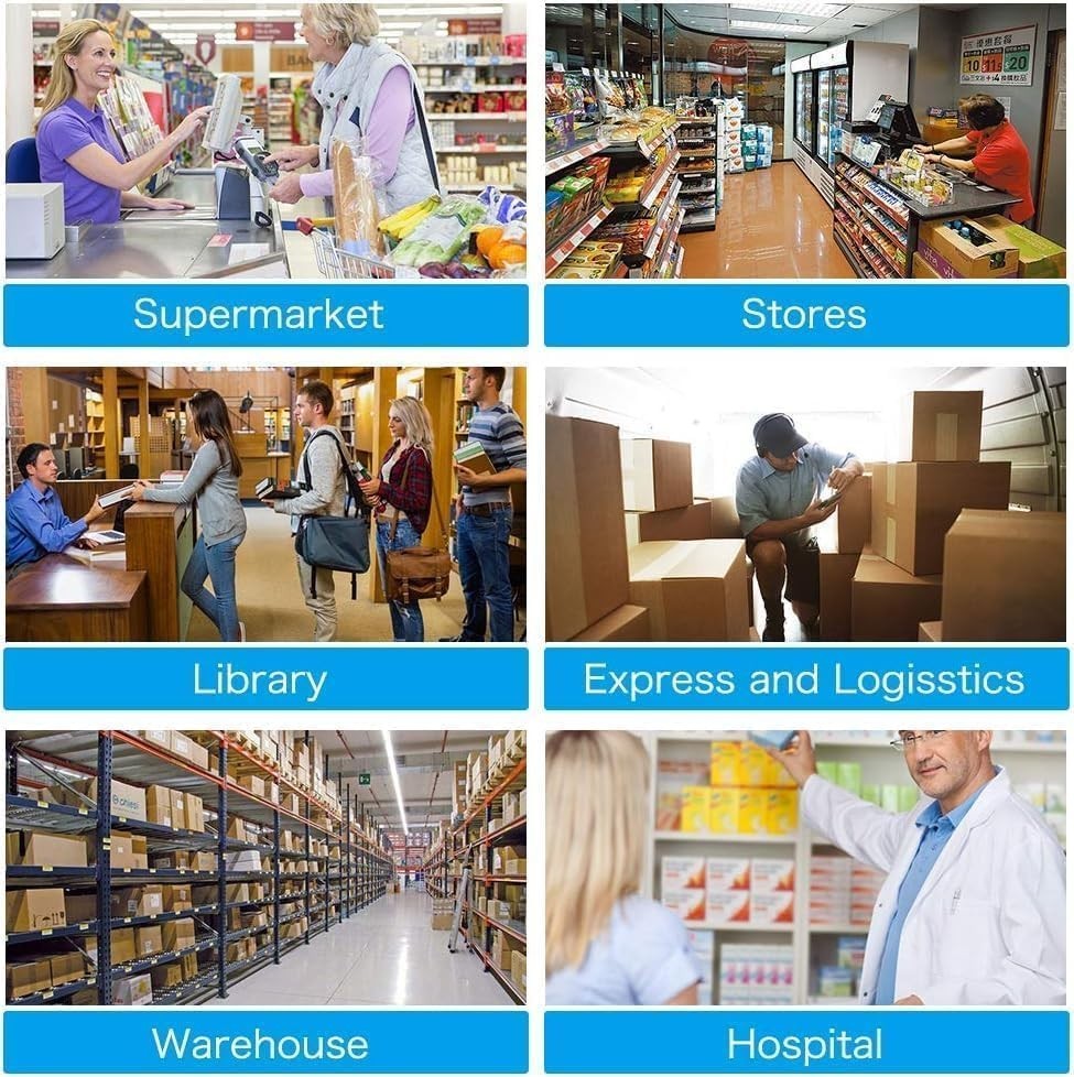 Bluetooth Barcode Scanner, Compatible with 2.4G Wireless & Bluetooth Function...