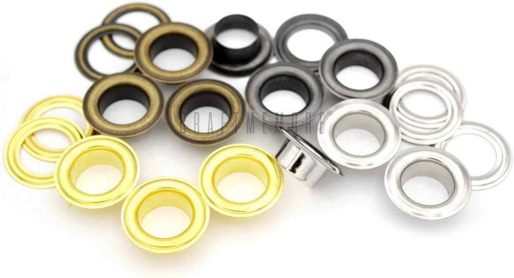 3/8" (10MM) Hole 100 Sets Grommets Eyelets with Washers for Clothes, Leather, Ca