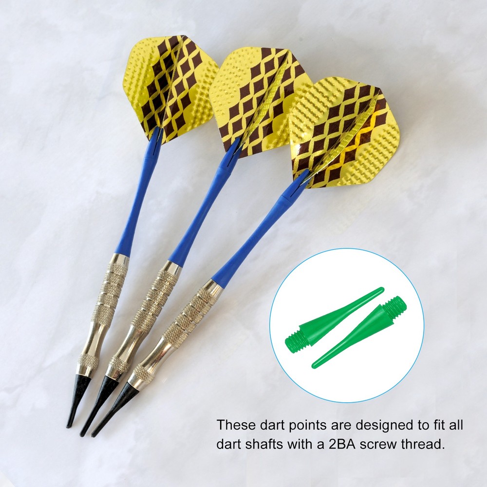 Plastic Dart Tips, 150 Pack 2BA Thread Soft Dart Tips, Green
