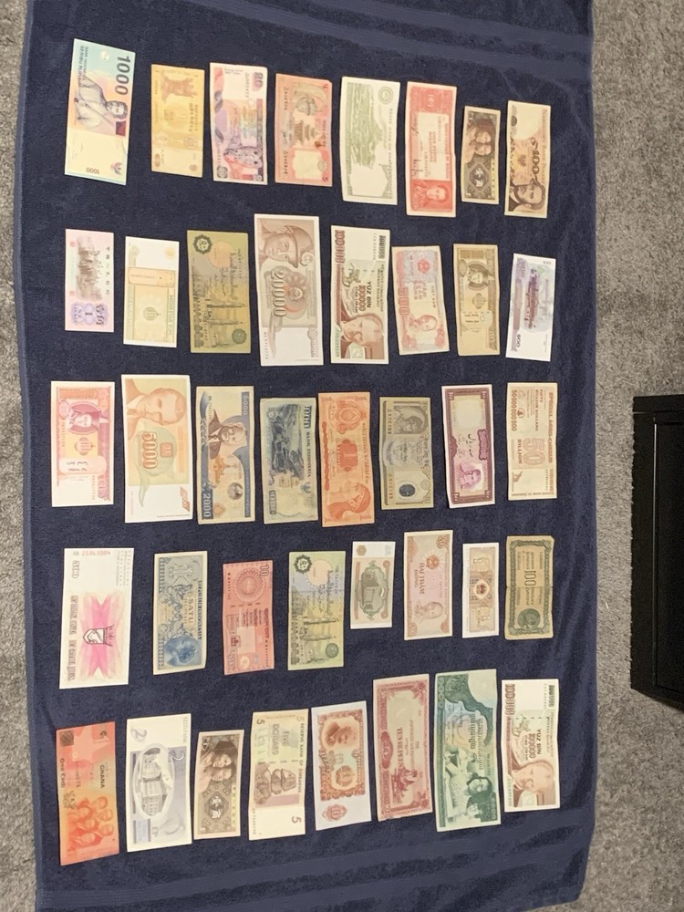 Lot of 40 - mixed Foreign Notes