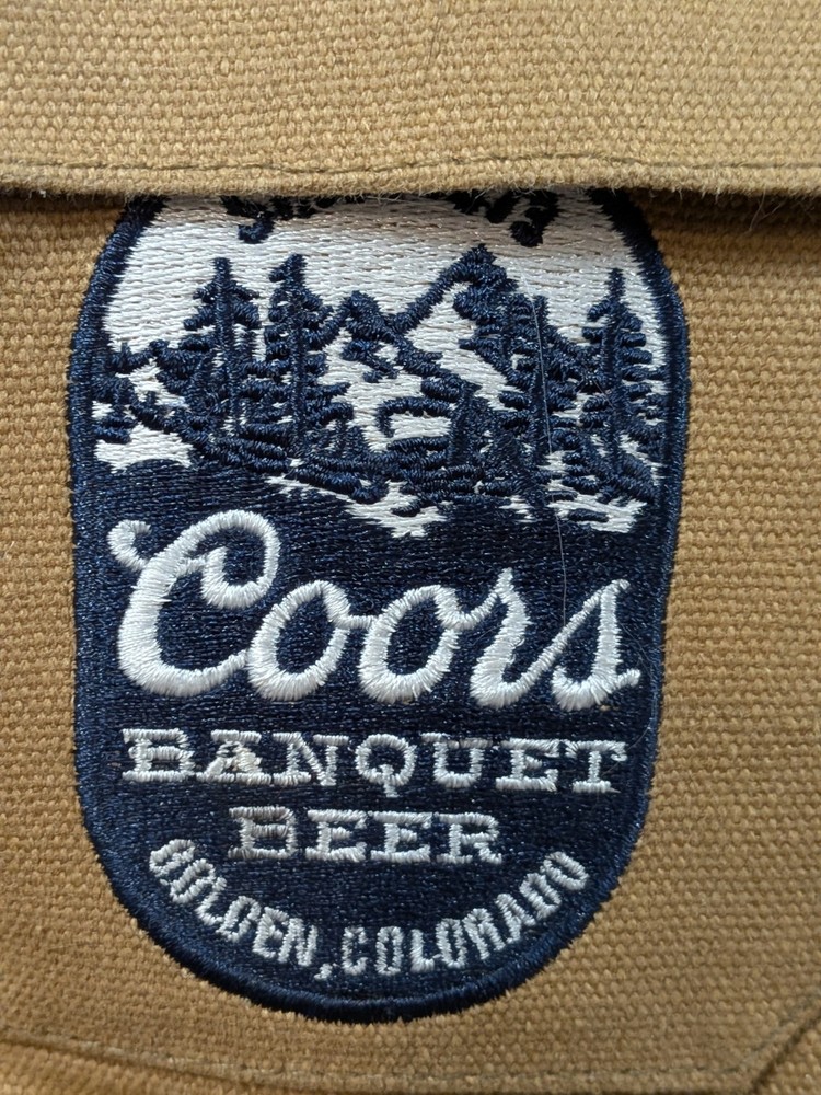 Coors Banquet Promo Backpack Multiple Pockets And Button Up