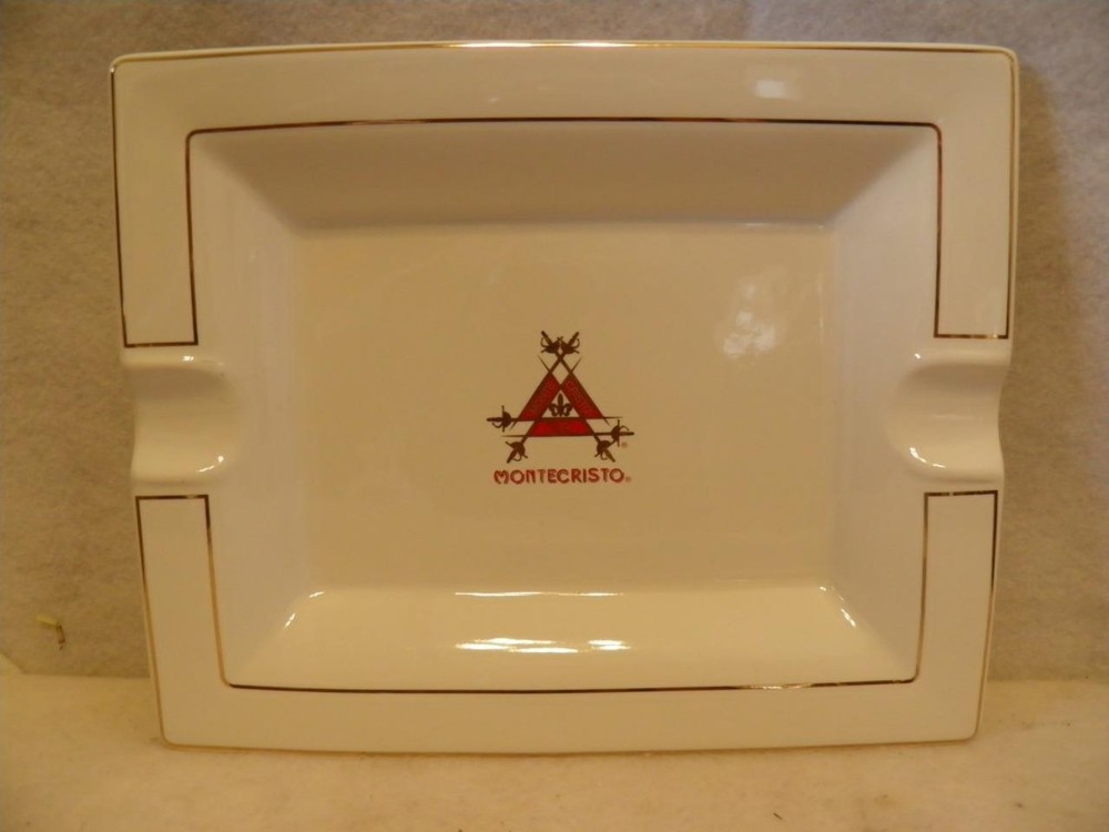 LARGE MONTECHRISTO CIGARS PORCELIAN ASHTRAY
