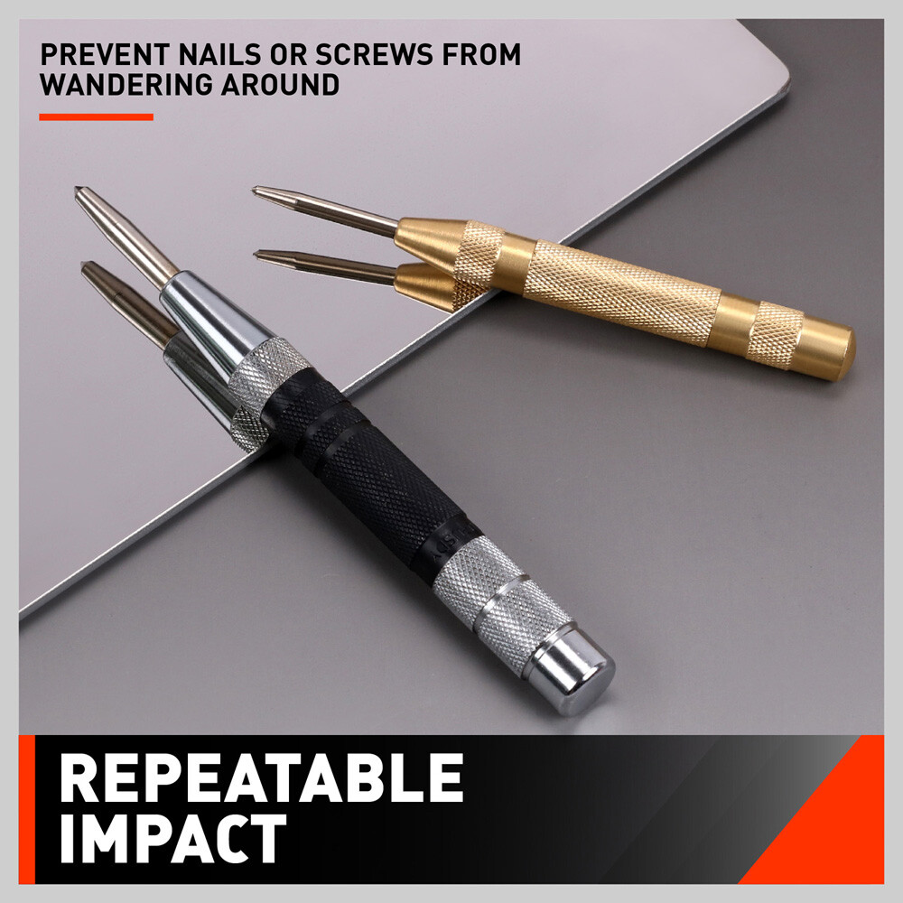 6" & 5'' Automatic Center Pin Punch Strike Spring Loaded Marking Starting Holes