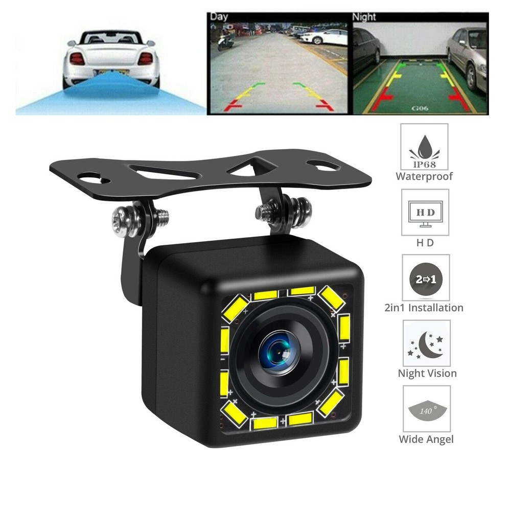 Car Backup Camera, Rear View Camera Ultra HD 12 LED Night Vision,Waterproof