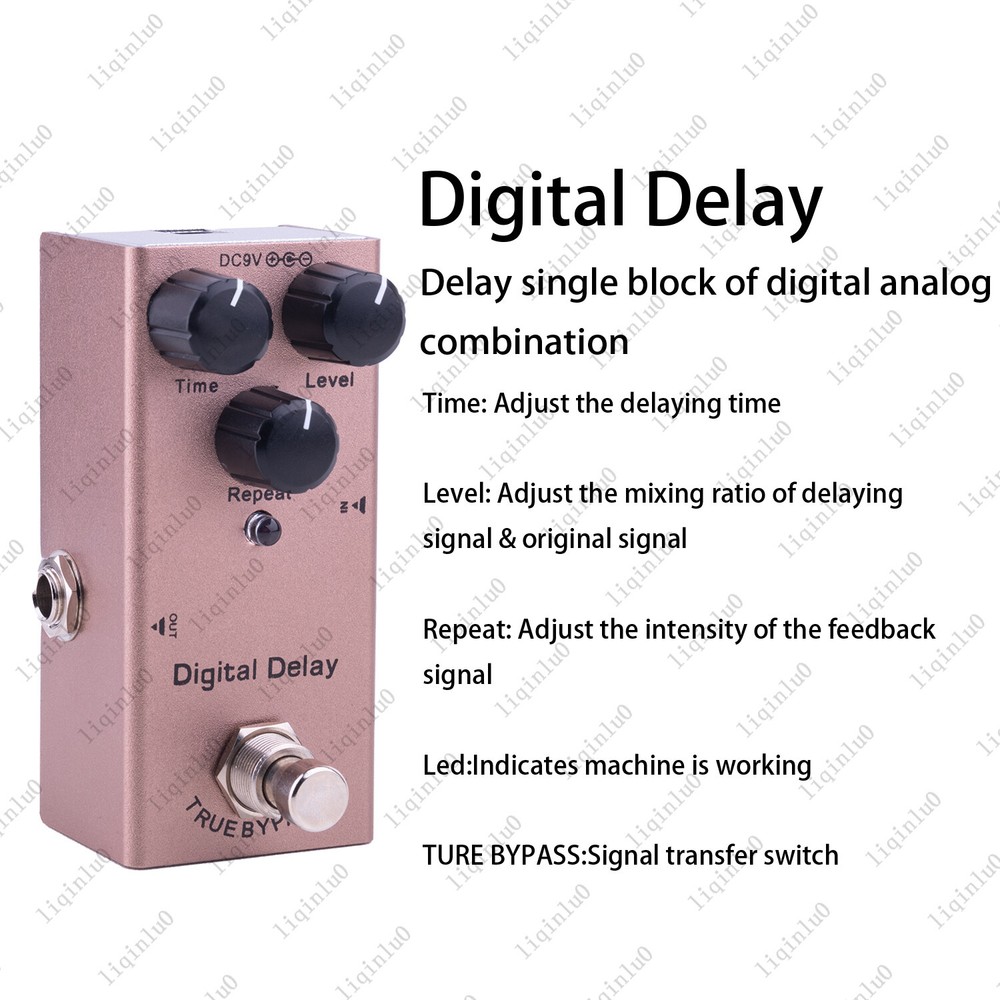 Electric Guitar Digital/Analog Delay Effects Pedal Mini Single Type True Bypass