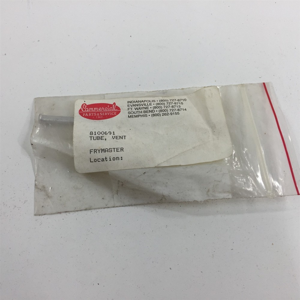 Frymaster 8100691 Vent Tube