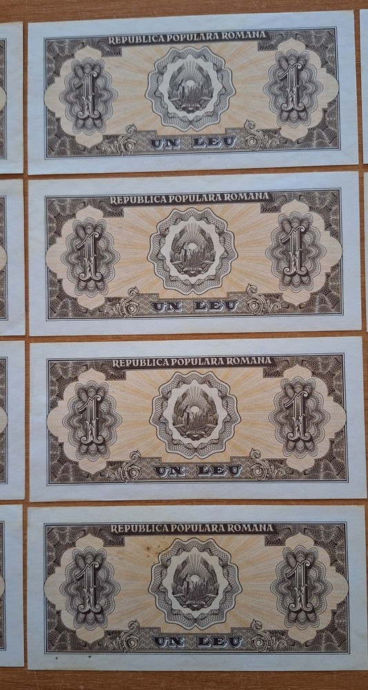Romania 1 leu 1952 EF consecutive