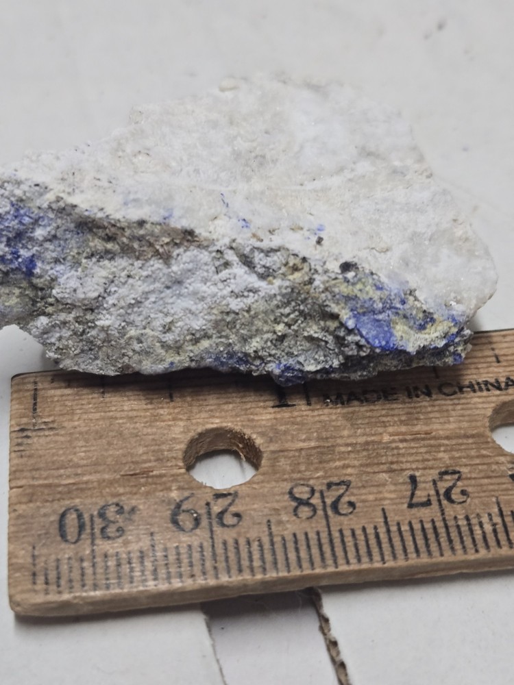 Rare blue Callaghanite w Hydromagnesite specimen