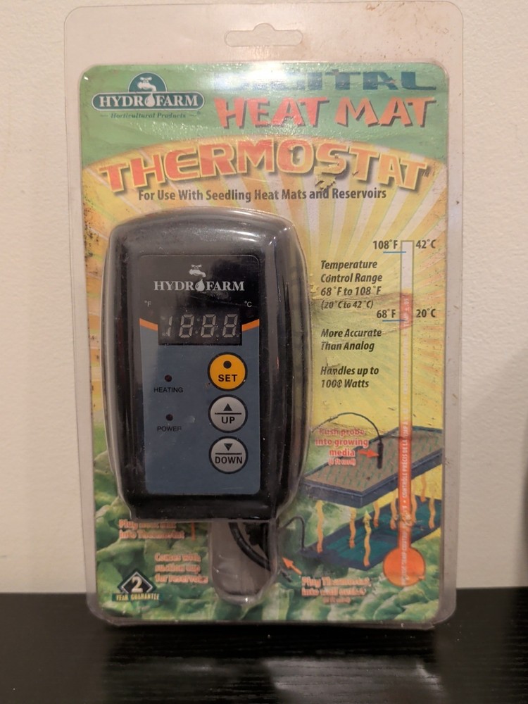 New Hydrofarm Jump Start Digital Temperature Controller for Heat Mats