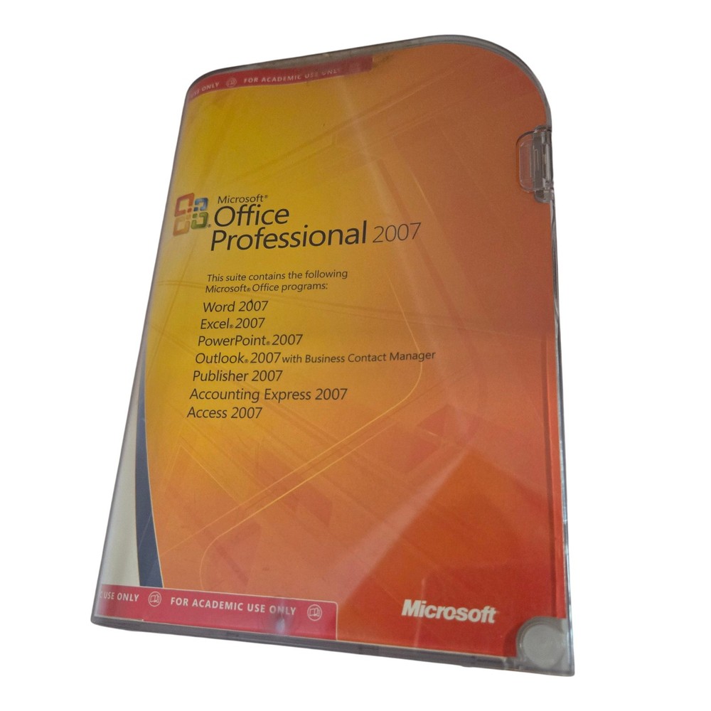 Microsoft Office 2007 Professional Full English Retail Version Academic 32 Bit