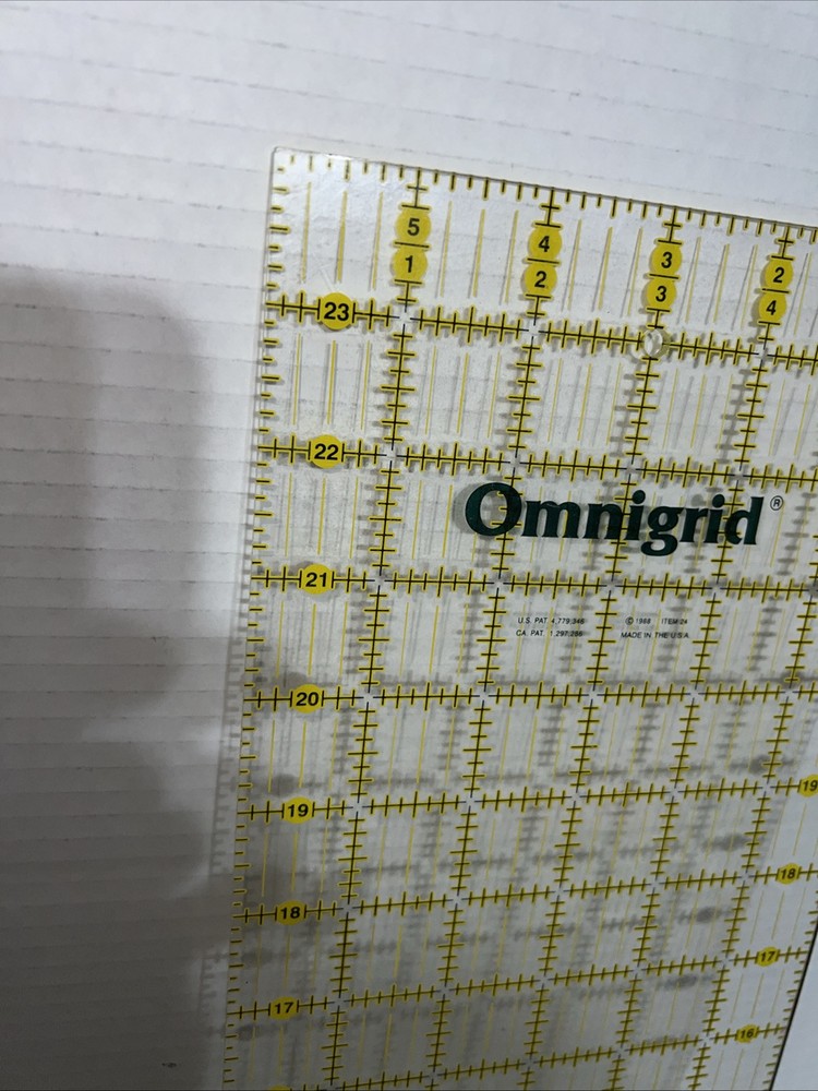 Omnigrid Omnigrip Ruler, 6 x 24” Clear Template.