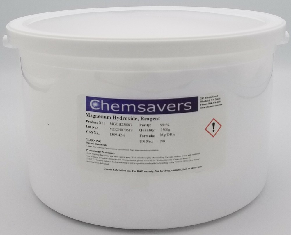 Magnesium Hydroxide, Reagent, 99+%, 2.5kg