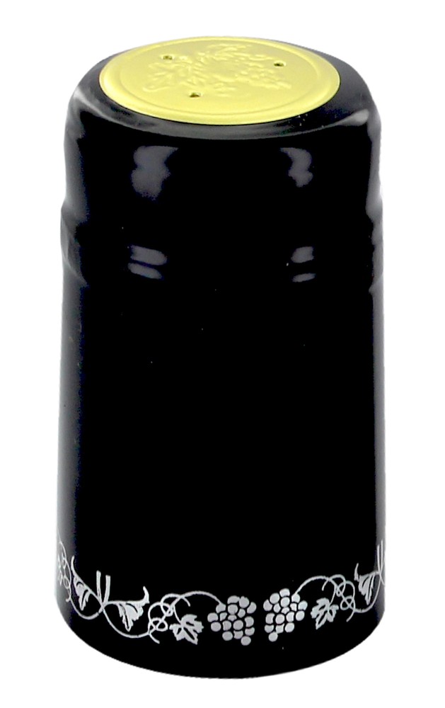 Home Brew Ohio Black With Silver Grapes PVC Shrink Capsules 8000 count