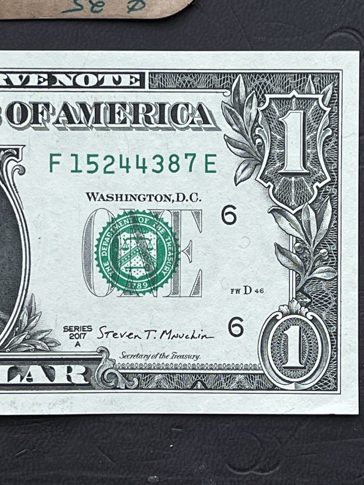 Lot Of Two 2017 Error Notes From The Same Run Gas Pump Digits/Miscut