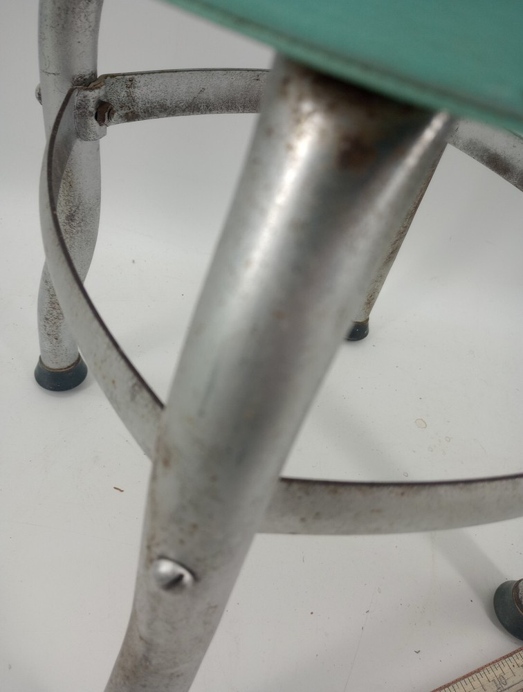 Vintage Industrial Shop Stool Round