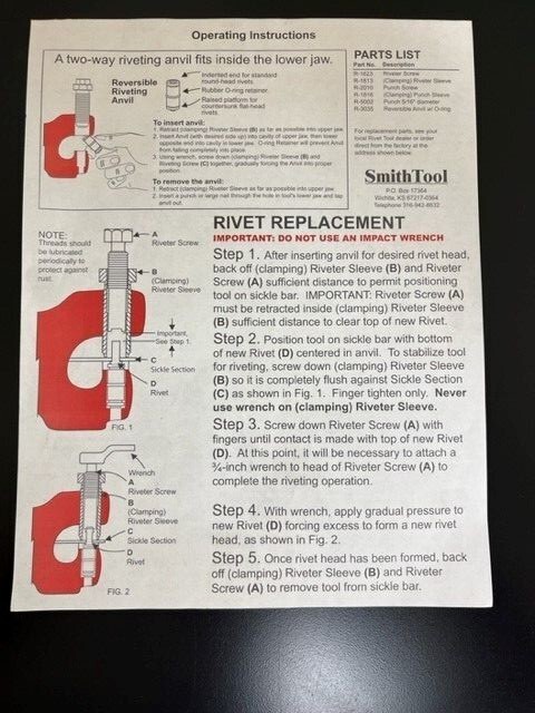 Smith Tool R-3030 Rivet Tool