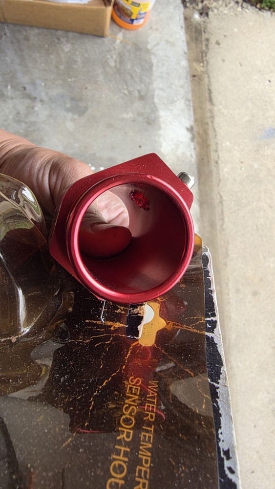 Universal Water Temp Joint Pipe Water Temp Temperature Joint Pipe 34mm Red