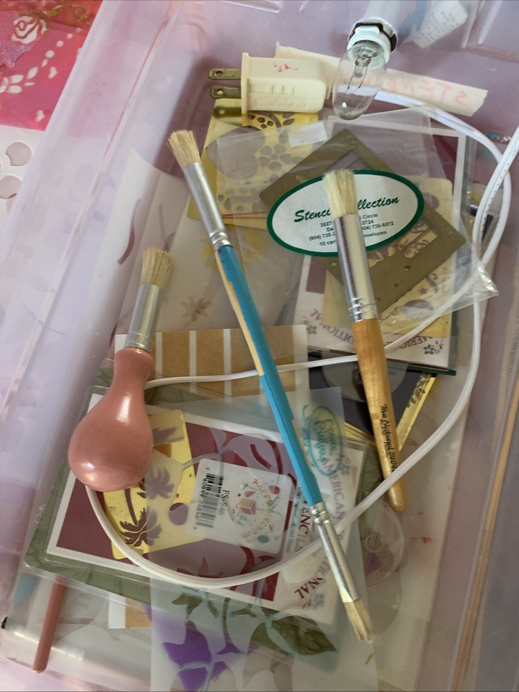 Brass Embossing Stencils Lot Templates Light Container