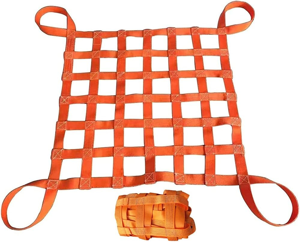 Flat Nylon Sling Hoisting Net, Loading and Unloading Heavy Objects 10Cm Square M