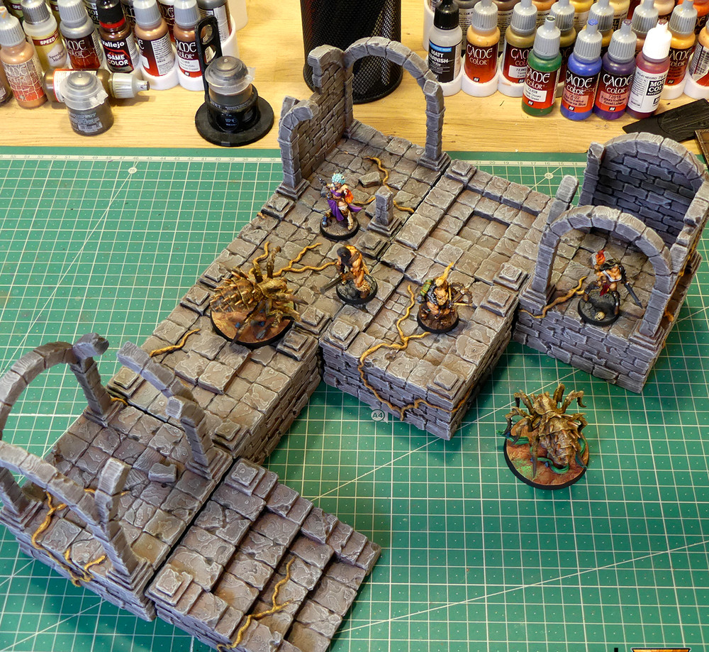 (8) Ancient Ruins - Paintable Modular Platforms