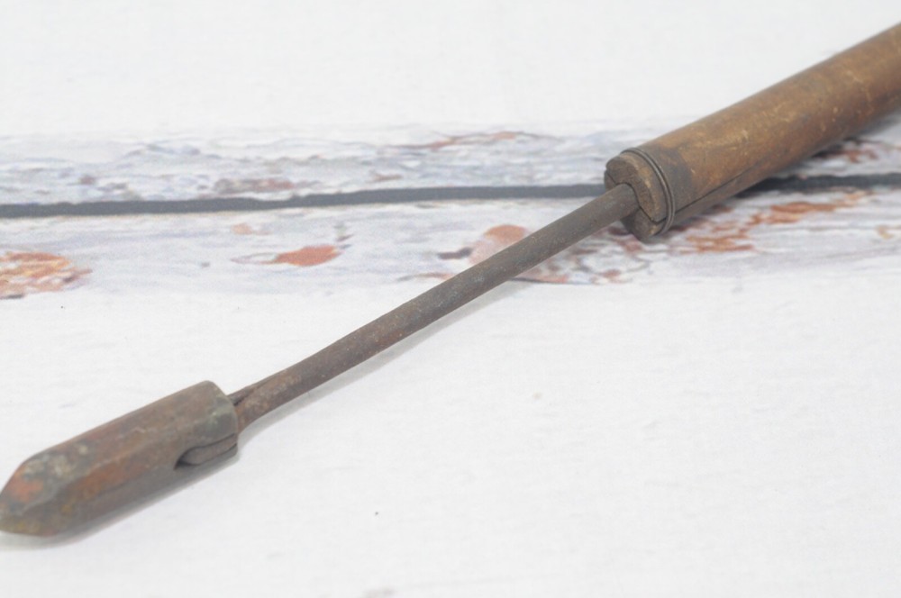 Antique Soldering Irons Copper Head, Wood Handle, Blacksmith Tool Primitive Tool