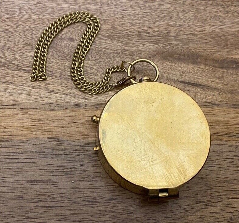 Antique Finish Solid Brass Working Compass