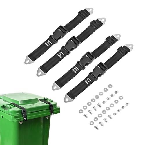 Bear Proof Trash Can Lid Lock Black Pack 4