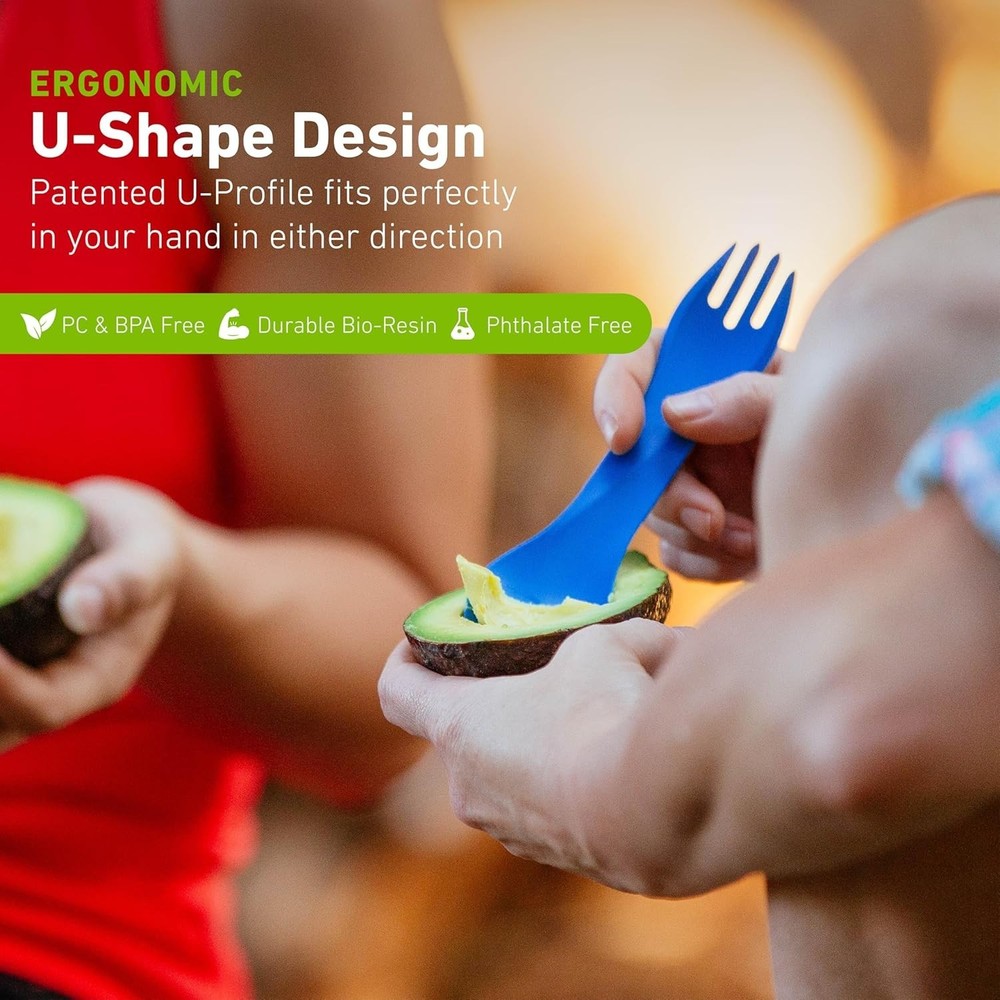 Sustainable GoBites Mini Spork Set - Lightweight, Functional Camping Essentials