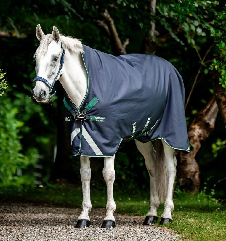 Rambo Wug Turnout Heavy 400g - Navy/Hunter/Silver