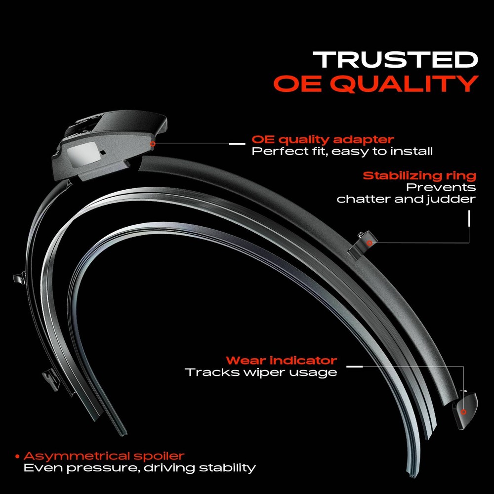 3Pcs 18" & 19" & 10" Windshield Wiper Blades for Mini Cooper 2002-2024 Hatchback