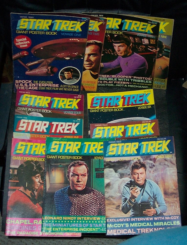 Eleven 1976 StarTrek Giant Poster Books