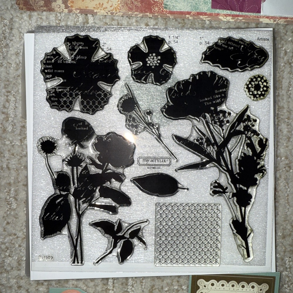 FLOWERS Themed Embellishments Kit