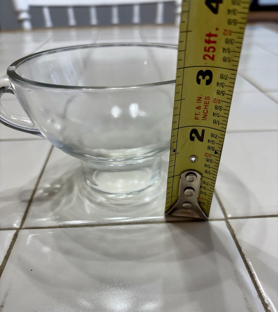 Vintage Glass Canning Funnel Finger Loop Handle Kitchen 2 3/4” Tall