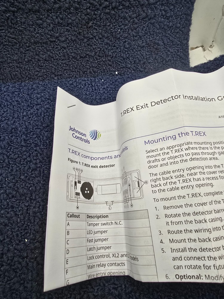 Kantech T-REX-LT Request to Exit Detector with Tamper and Timer White
