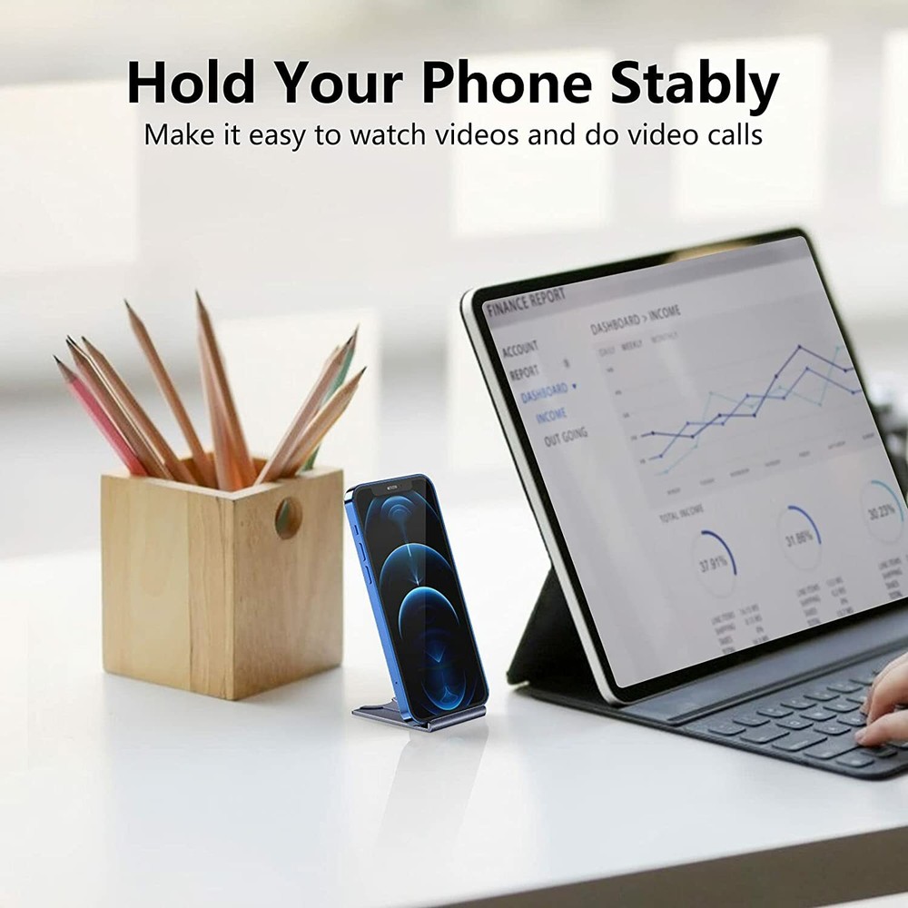 Adjustable Phone Holder Stand Foldable Thin Cradle Desk Mount For iPhone Samsung