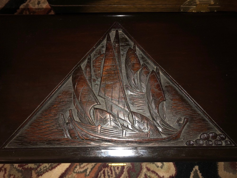 Unique Hand Crafted Stackable Storage Chests~Locks/Keys~Beautiful ShipCarvings