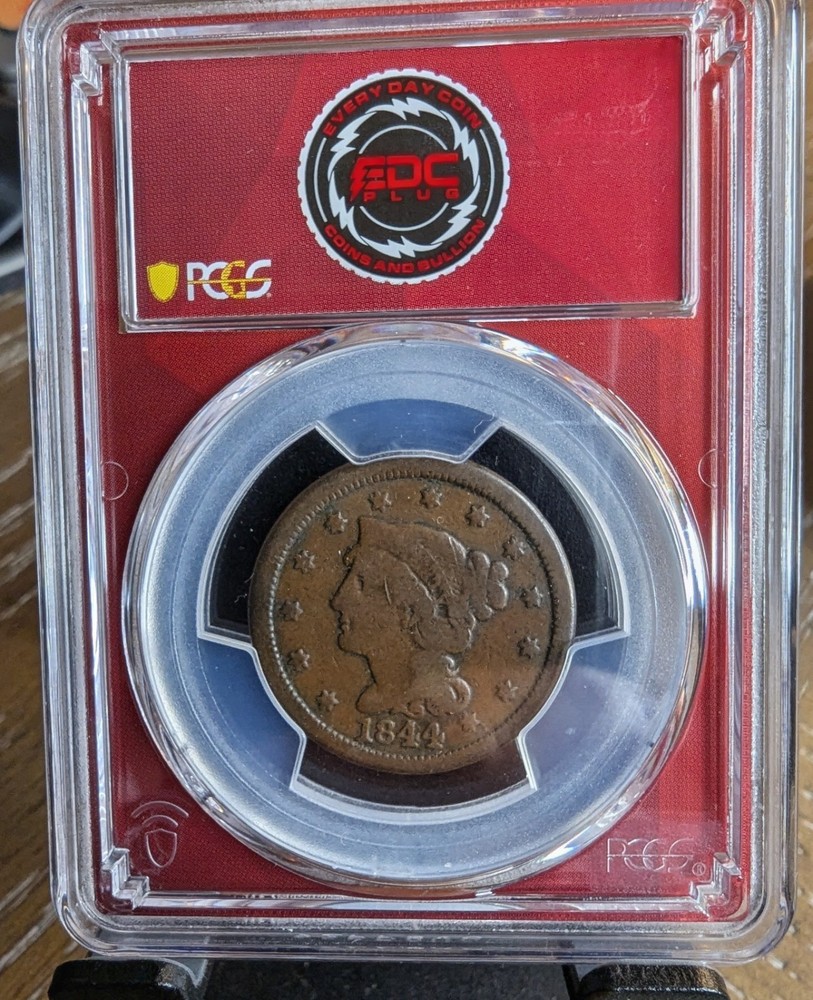 1844/81 Large Cent - PCGS VG08