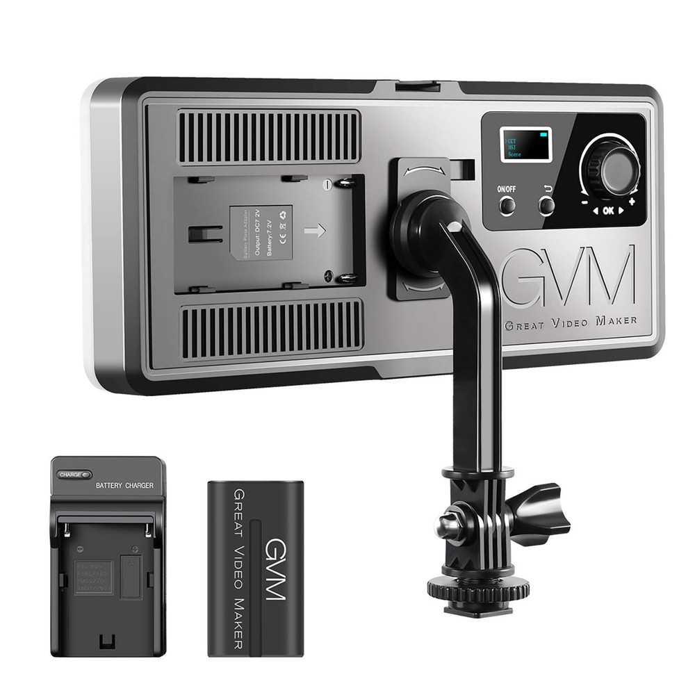 GVM On-Camera Portable RGB 162 LED Panel Video Fill Light APP Control for Camera