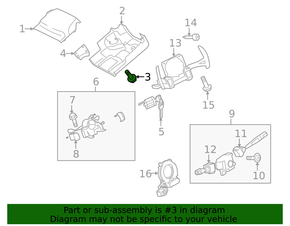 Genuine Mitsubishi Lower Column Cover Upper Bolt MB409439