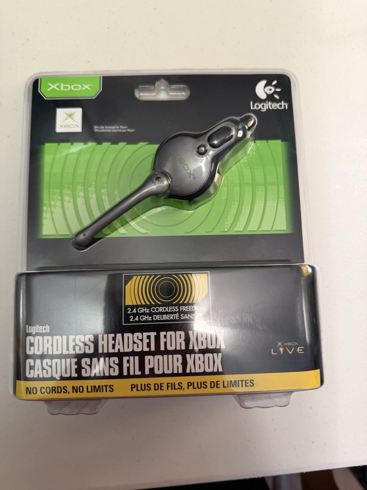 Xbox Logitech Cordless Headset 2004 Sealed In Packaging